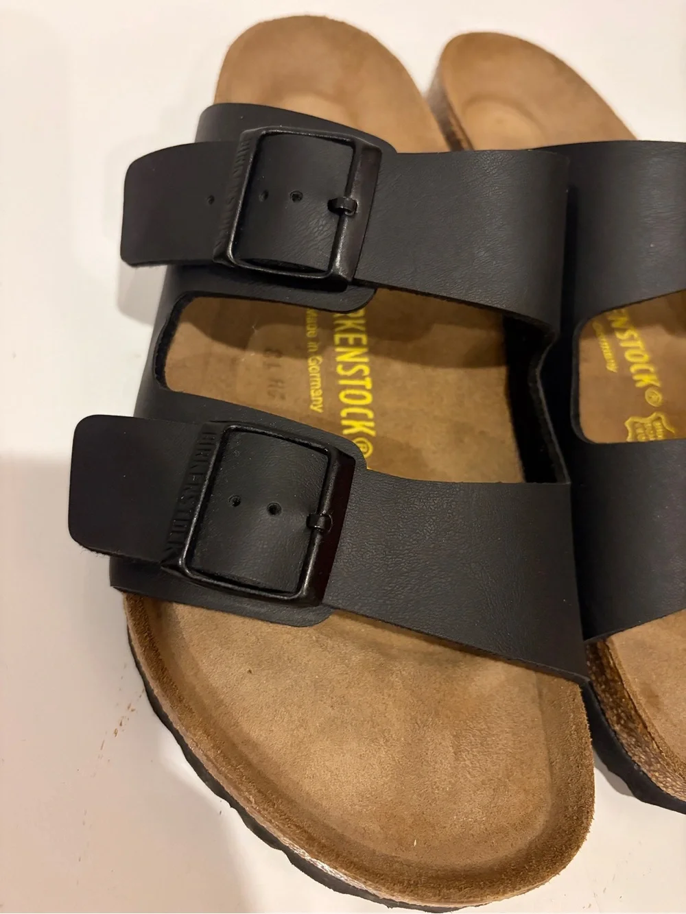 Birkenstock Kids Black Two-Strap Arizona Sandals